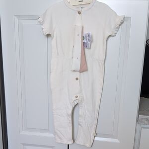 Cream Kids Romper